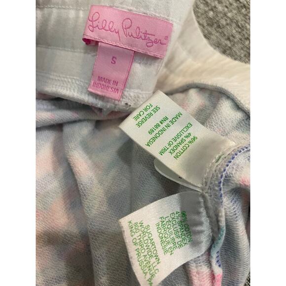 LILLY PULITZER JELLIES BE JAMMIN IRIS BLUE CHRISSY LOUNGE SHORTS SZ S BEACHY - Picture 12 of 16